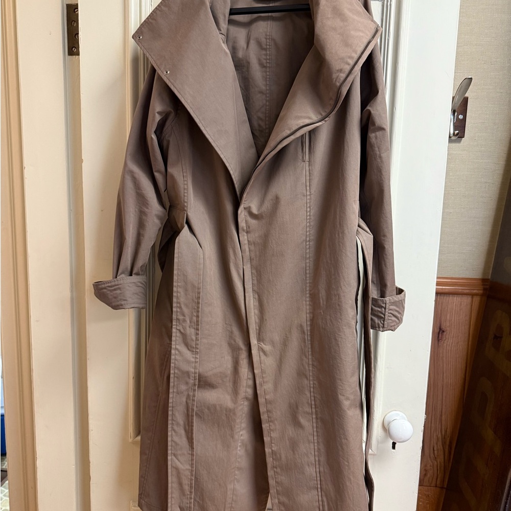 Peregrine Shell Trench Coat in Smoke - Picture 6 of 11